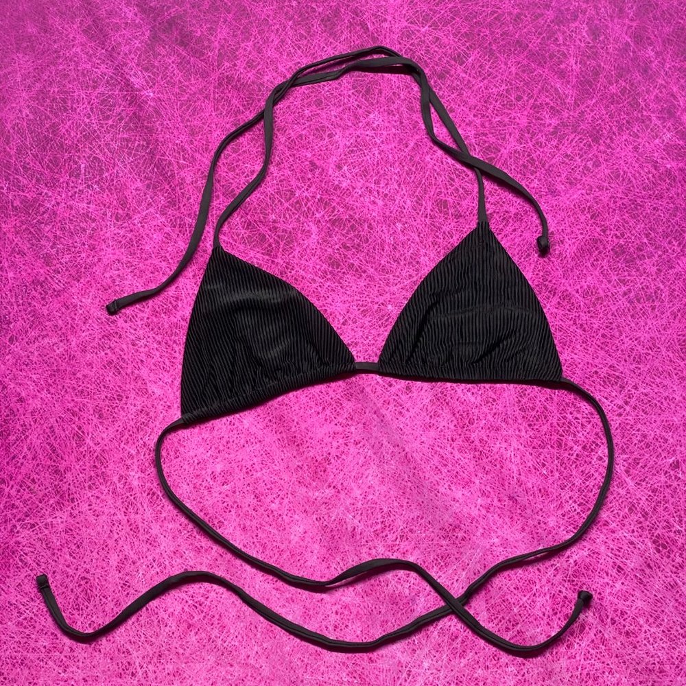 Tia Ribbed Triangle Bikini Top - Picture 2 of 5